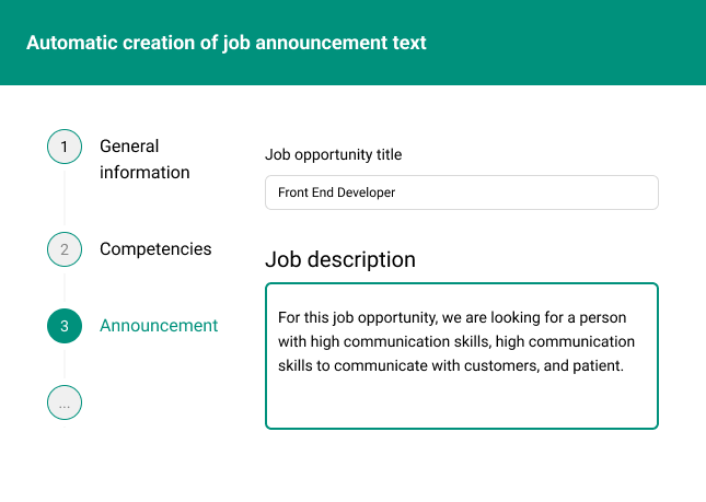 Prepare an automated ad for each job opening.