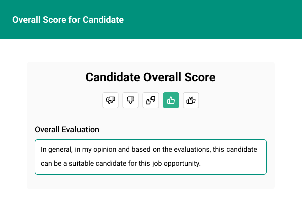 You can give general and partial points to each job seeker.